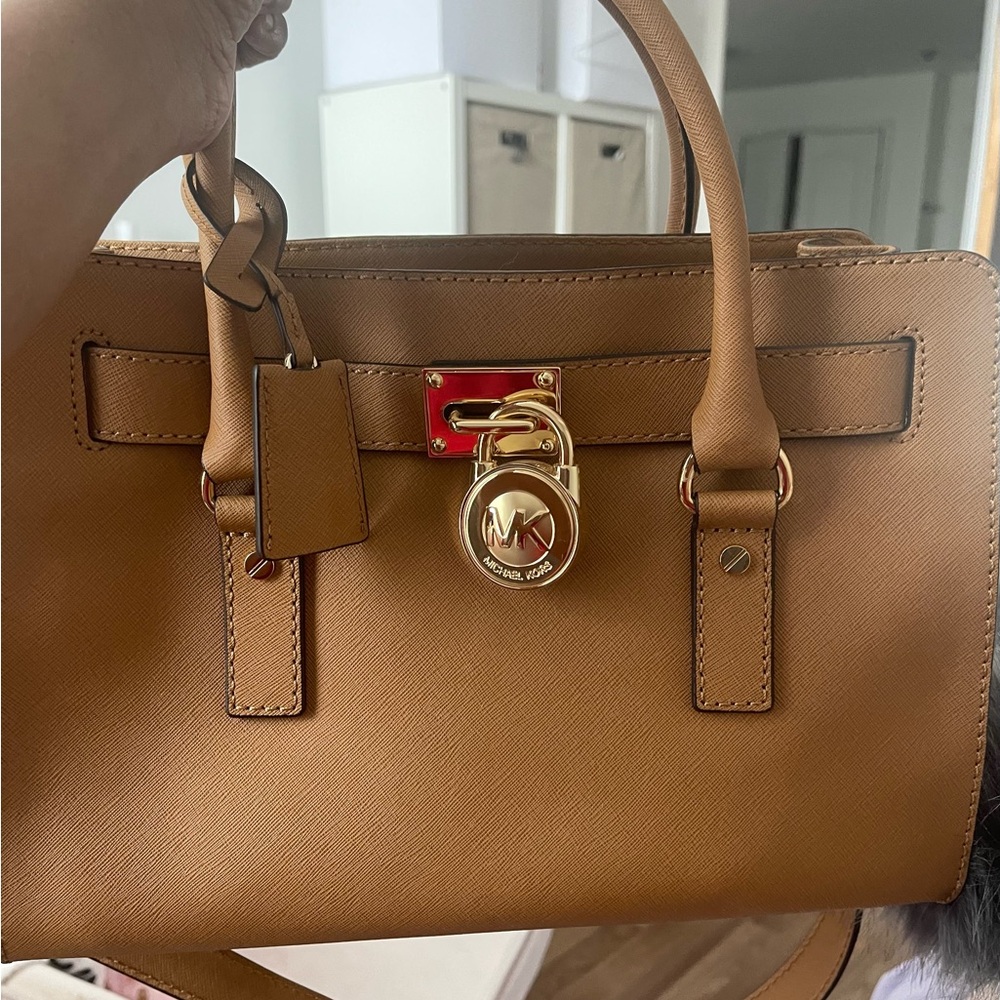 Michael Kors Hamilton Handbag saffiano leather brown Bag